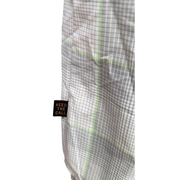 Howler Bros Mens Medium Short Sleeve Plaid Shirt Button-Up Lightweight GreenGray - Picture 8 of 8